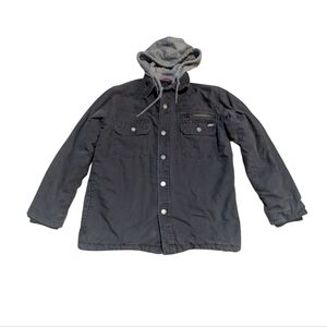 Dickies Workwear Shirt Hoodie Jacket Long Sleeve Hoodie Full Zip Size Small